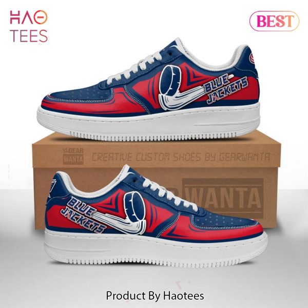 HOT Columbus Blue Jackets shoes Custom Air Force Sneakers for fans