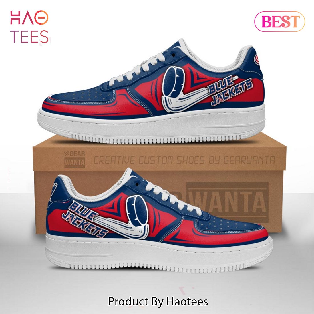 HOT Columbus Blue Jackets shoes Custom Air Force Sneakers for fans HOT Columbus Blue Jackets shoes Custom Air Force Sneakers for fans