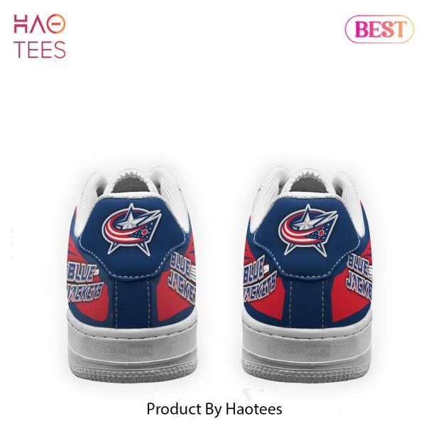HOT Columbus Blue Jackets shoes Custom Air Force Sneakers for fans