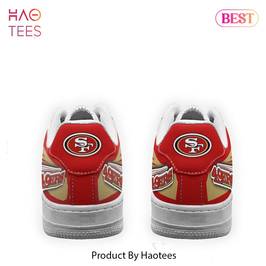 White SF 49ers Sneakers For Fans