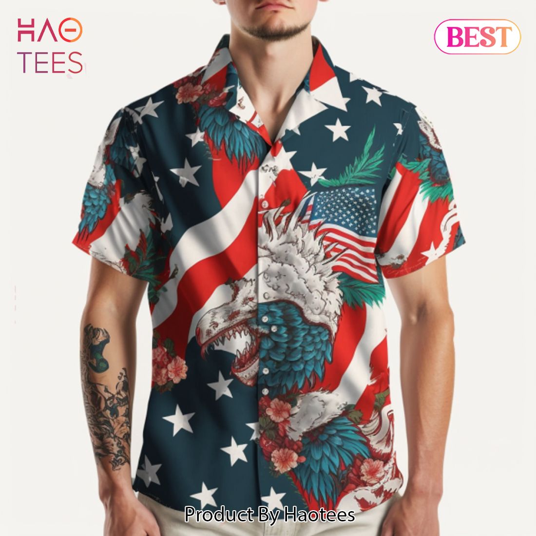 NEW American Flag Hawaiian Shirt Hot Summer 2023