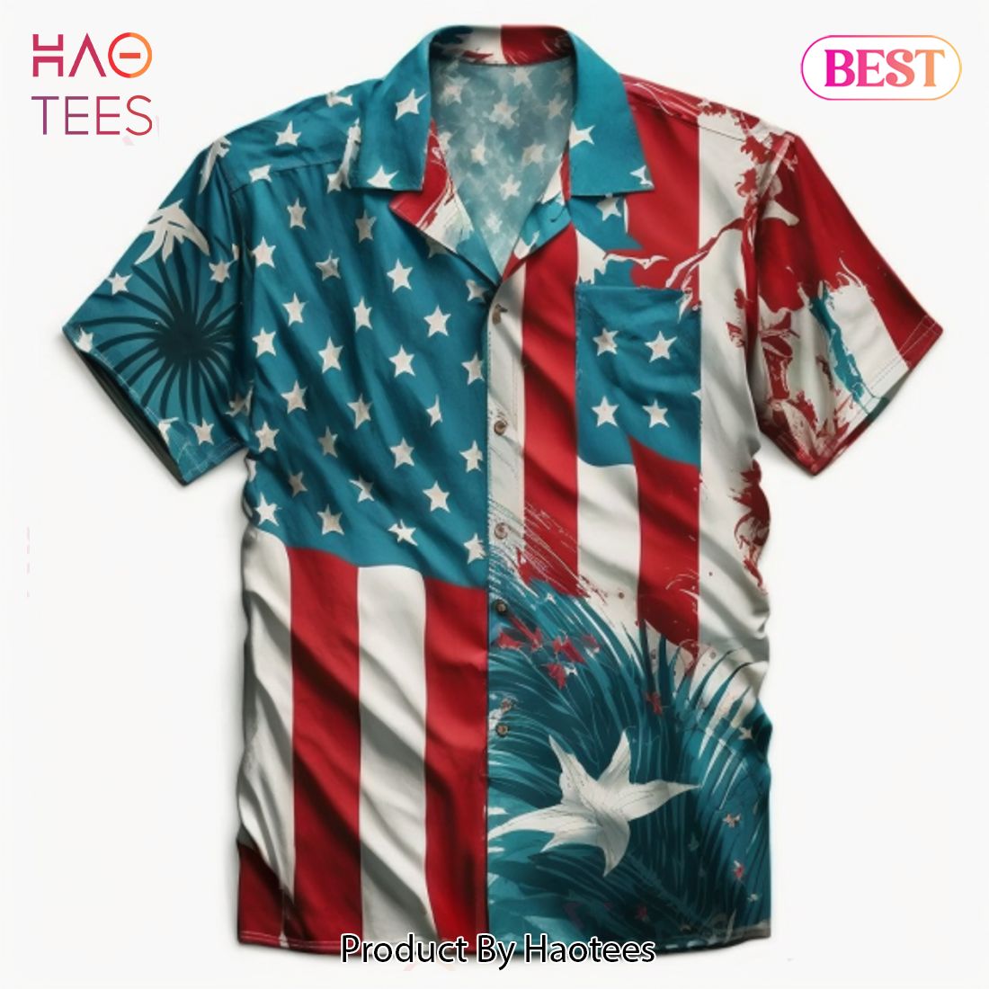 NEW American Flag Hawaiian Shirt Summer 2023 NEW American Flag Hawaiian Shirt Summer 2023