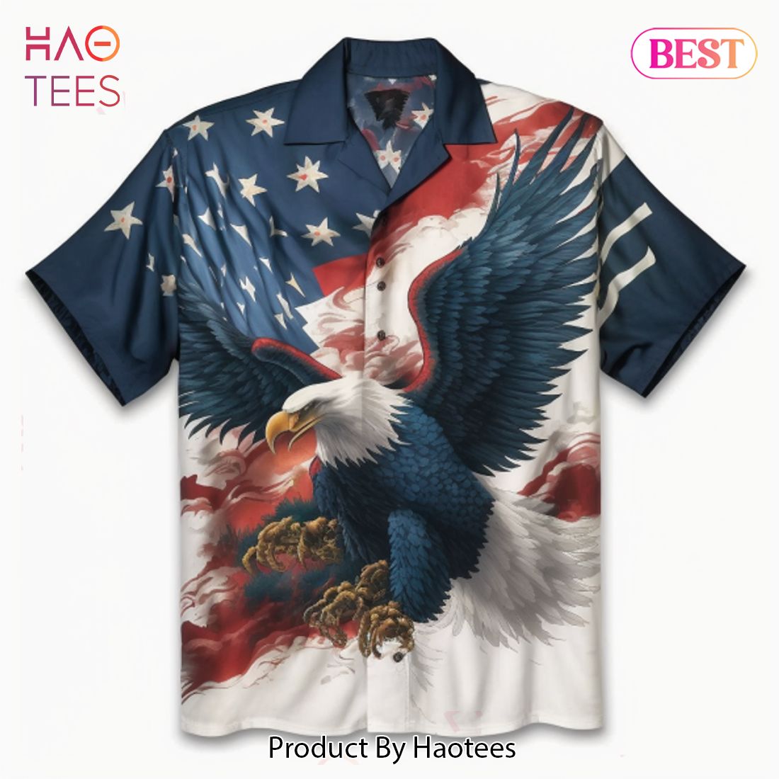 NEW USA Flag Eagle Hawaiian Shirt Hot Summer 2023 NEW USA Flag Eagle Hawaiian Shirt Hot Summer 2023