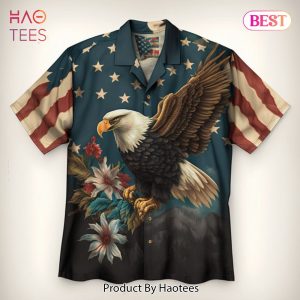 NEW USA Flag Eagle Hawaiian Shirt Hot Trend 2023