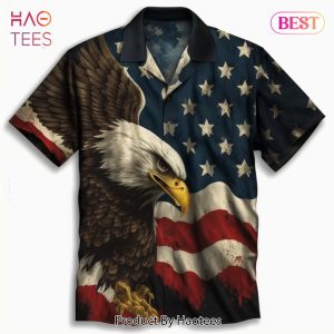 NEW USA Flag Eagle Hawaiian Shirt Trending Summer 2023