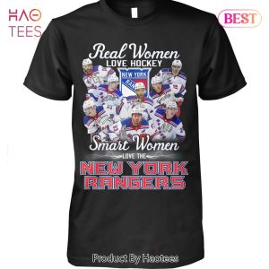 NEW FASHION Real Woman Love Hockey Smart Women Love The New York Rangers T-Shirt