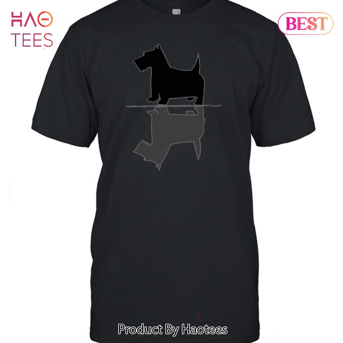 Artistic Scottish Terrier Dog Reflections Art-Unisex T-Shirt Artistic Scottish Terrier Dog Reflections Art-Unisex T-Shirt