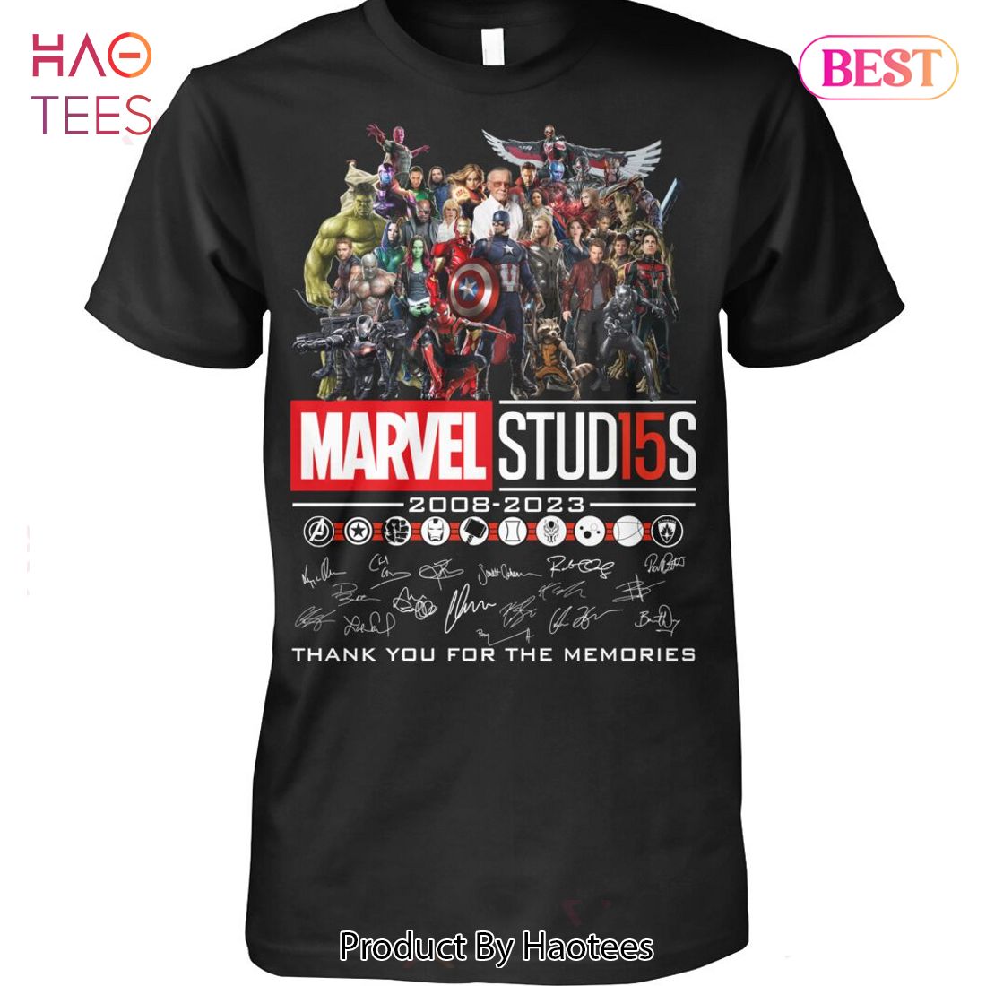 NEW Fashion 2023 Marvel Stud15s 2008-2023 Unisex T-Shirt NEW Fashion 2023 Marvel Stud15s 2008-2023 Unisex T-Shirt
