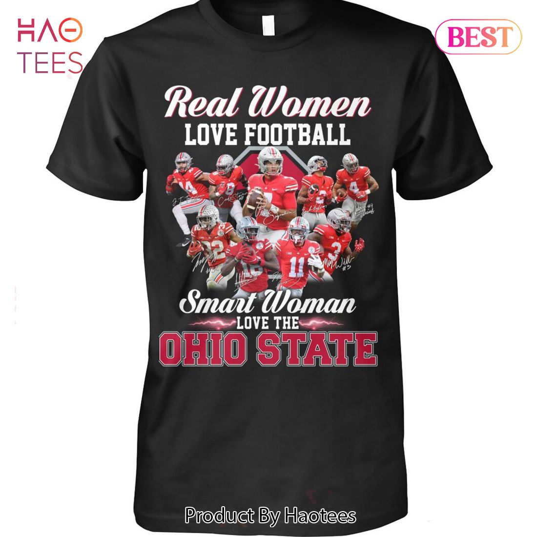 NEW Fashion Real Women Love Football Smart Woman Love The Ohio State Unisex T-Shirt NEW Fashion Real Women Love Football Smart Woman Love The Ohio State Unisex T-Shirt