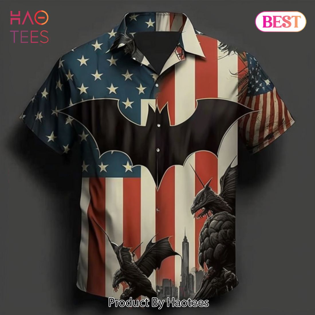 NEW Fashion USA Flag Batman Hawaiian Shirt NEW Fashion USA Flag Batman Hawaiian Shirt