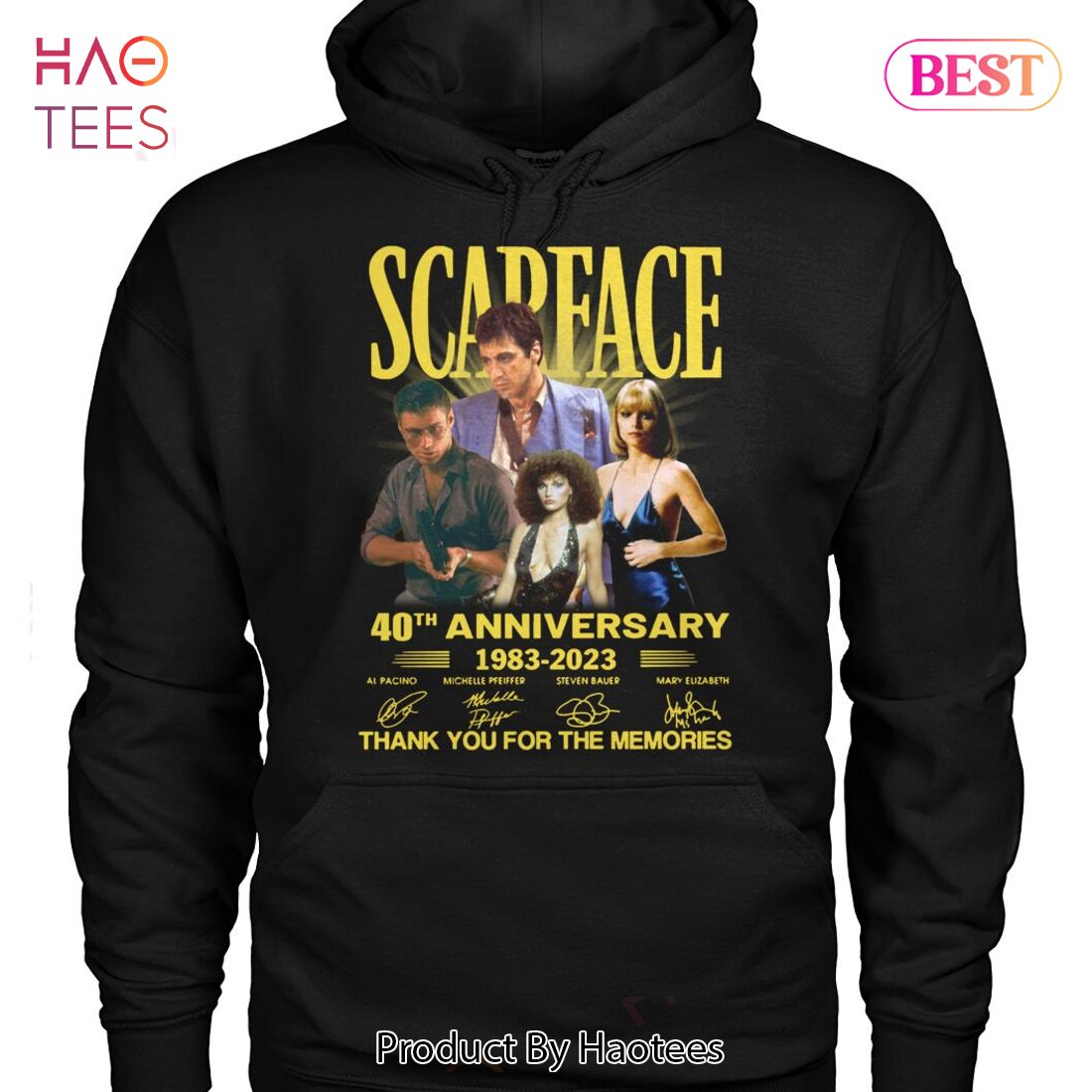 Scarface 40 Anniversary 1983-2023 Thank You For The Memories T-Shirt Scarface 40 Anniversary 1983-2023 Thank You For The Memories T-Shirt