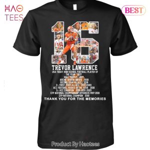 NEW Trevor Lawrence Thank You For The Memories T-Shirt