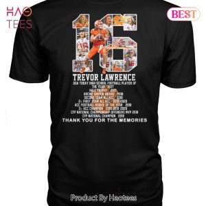 NEW Trevor Lawrence Thank You For The Memories T-Shirt