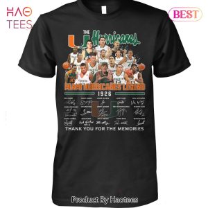 NEW The Miami Hurricanes Legend 1926 Thank You For The Memories T-Shirt