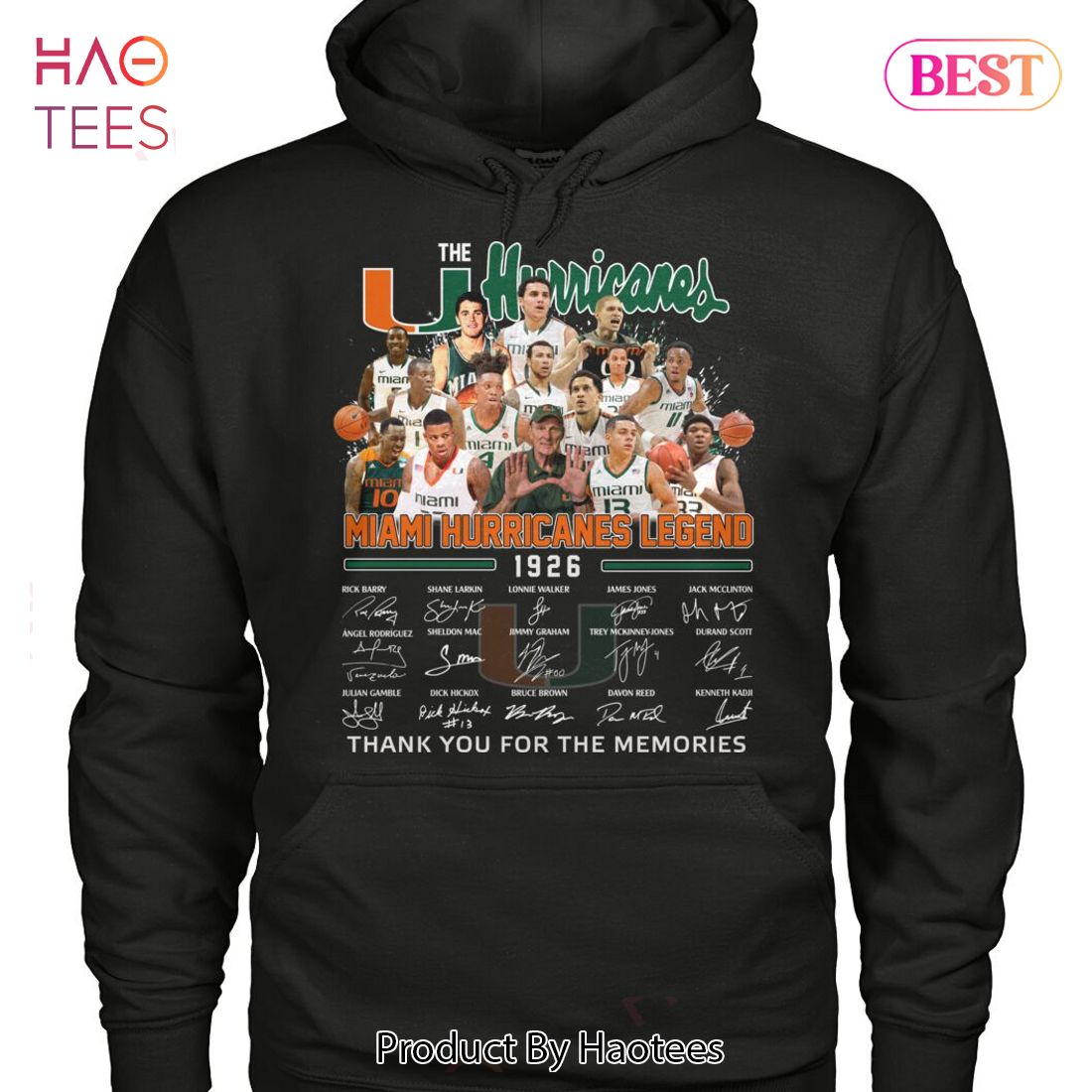 NEW The Miami Hurricanes Legend 1926 Thank You For The Memories T-Shirt NEW The Miami Hurricanes Legend 1926 Thank You For The Memories T-Shirt