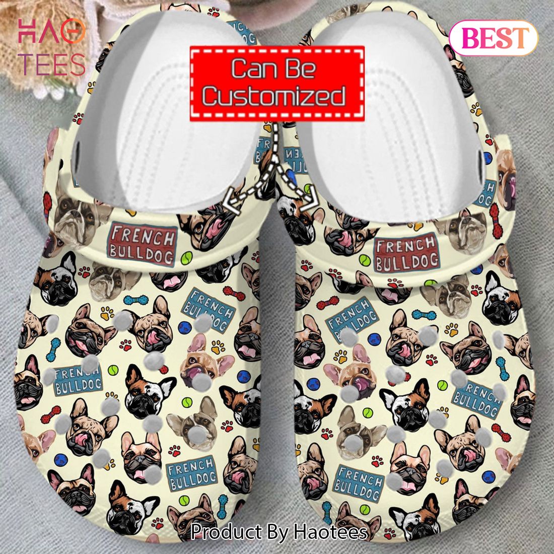 Animal Print Crocs - French Bulldog Pattern Clog Shoes For Men And Women Animal Print Crocs - French Bulldog Pattern Clog Shoes For Men And Women