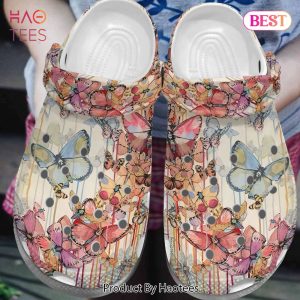Butterfly Art Oil Painting Croc Shoes For Women – Cutie Butterflies Shoes Crocbland Clog Birthday Gifts For Daughter Mom Niece