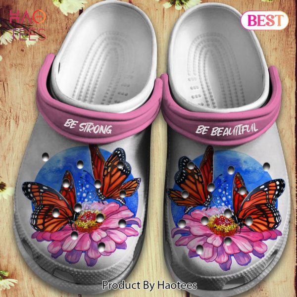Butterfly Flowers Shoes – Be Strong Be Beautiful Custom Shoes Birthday Gift For Women Girl
