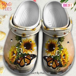Butterfly On Sunflower Shoes – Sunflower World Custom Shoes Gift For Women Girl Grandma Mother Daughter Sister Niece Friend