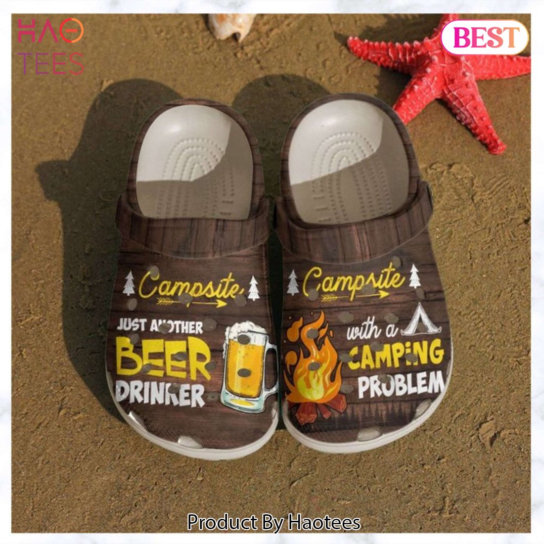 Camping Beer And Campfire Rubber Crocs Clog Shoes Comfy Footwear Camping Beer And Campfire Rubber Crocs Clog Shoes Comfy Footwear