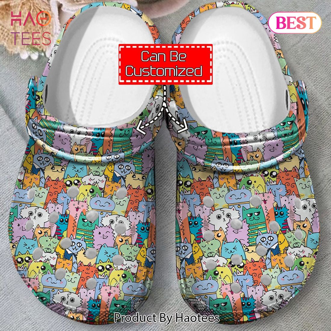 Cat Crocs - Kawaii Doodle Cats Clog Shoes For Men And Women Cat Crocs - Kawaii Doodle Cats Clog Shoes For Men And Women