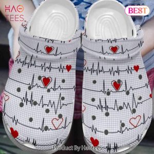 Free Heartbeat Shoes For Nurse Doctor – Red Heart Clogs Crocs