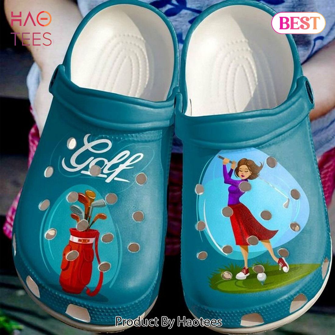 Golf Lady 102 Rubber Crocs Clog Shoes Comfy Footwear Golf Lady 102 Rubber Crocs Clog Shoes Comfy Footwear