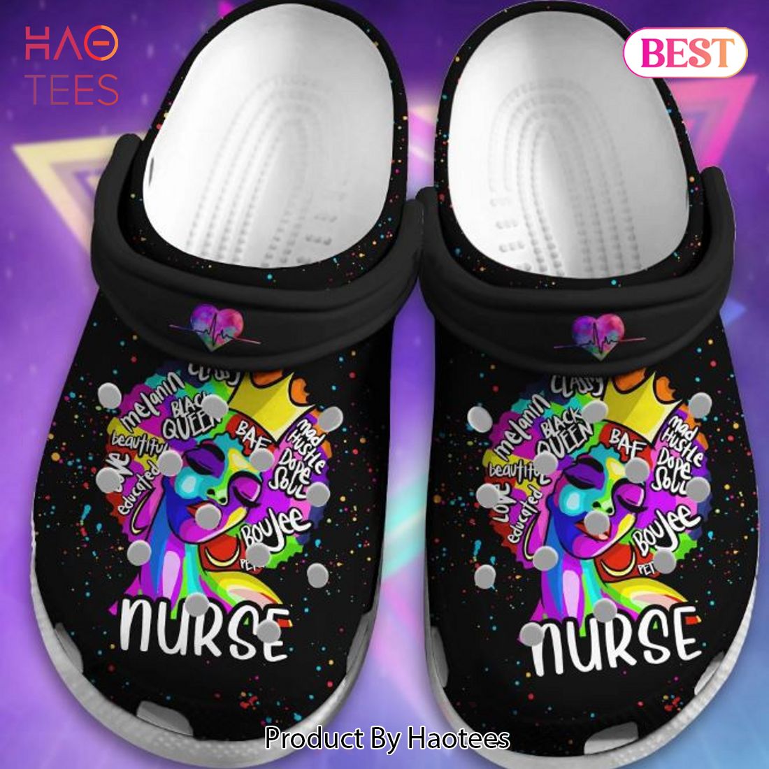 Magical Nurse Black Queen Shoes - Beautiful Educated Custom Shoes Birthday Gift For Women Girl Daughter Sister Friend Magical Nurse Black Queen Shoes - Beautiful Educated Custom Shoes Birthday Gift For Women Girl Daughter Sister Friend