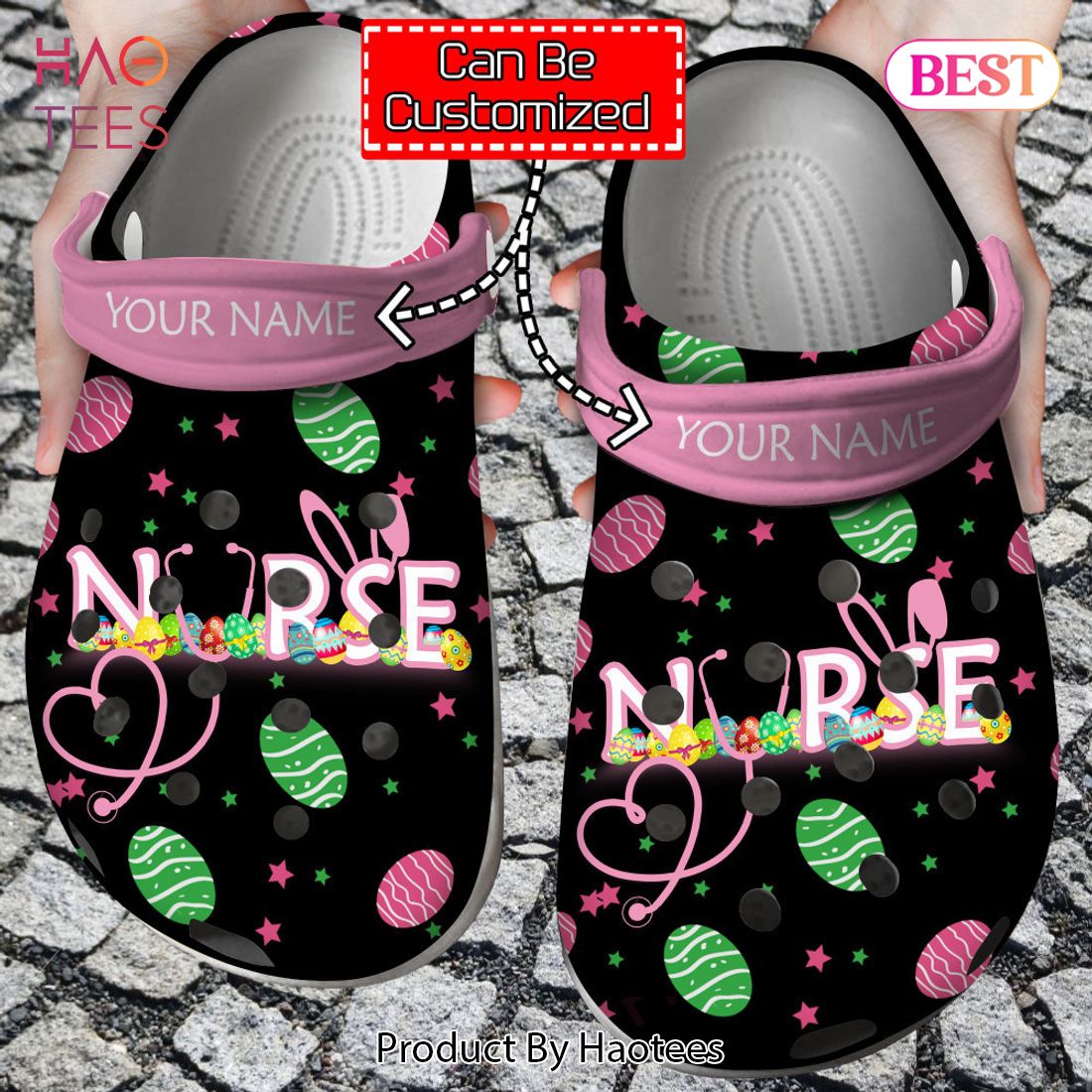 Nurse Crocs - Personalized Happy Easter Nurse Bunny Rabbit Holiday Clog Shoes For Men And Women Nurse Crocs - Personalized Happy Easter Nurse Bunny Rabbit Holiday Clog Shoes For Men And Women