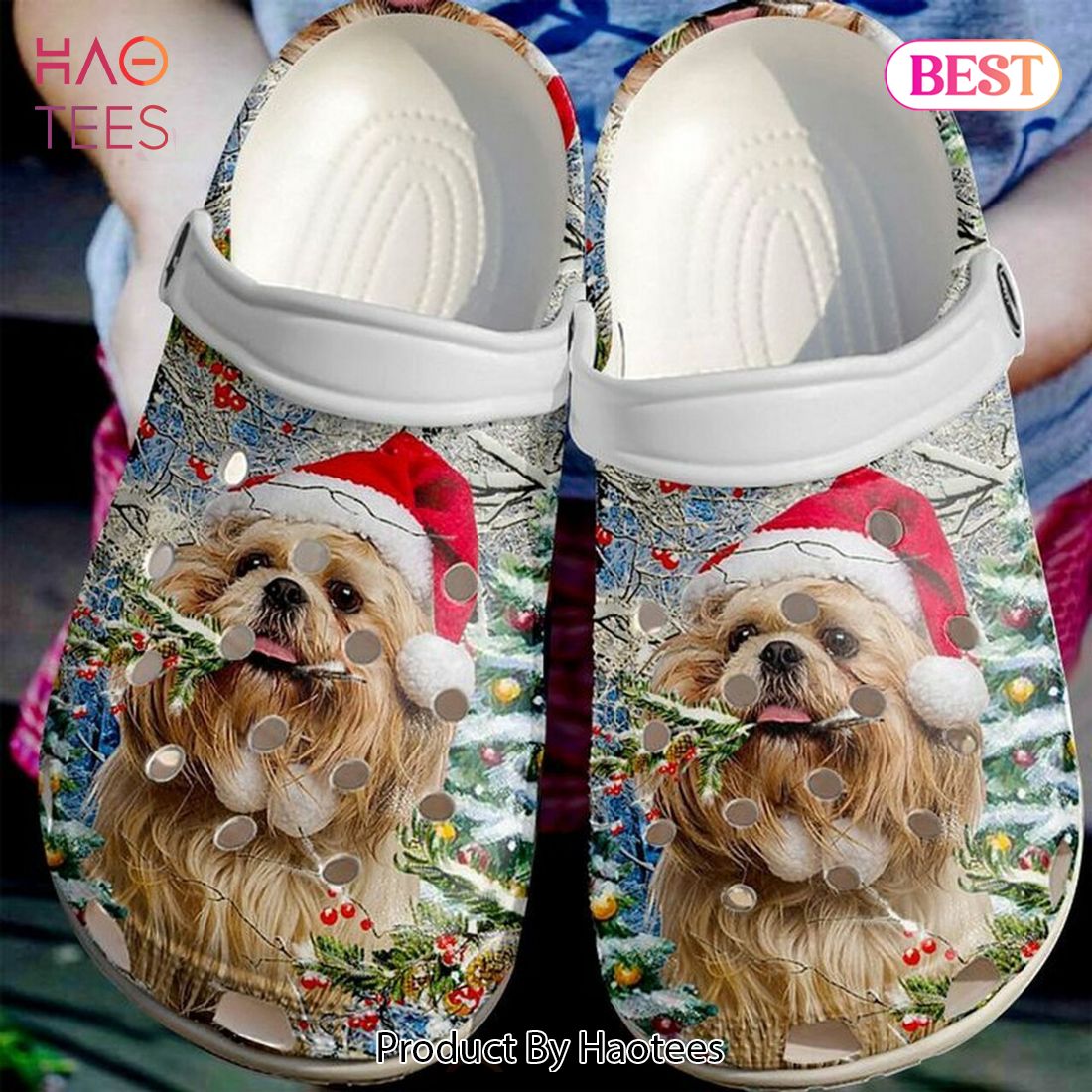 Shih Tzu Christmas Bling Bling 102 Gift For Lover Rubber Crocs Clog Shoes Comfy Footwear Shih Tzu Christmas Bling Bling 102 Gift For Lover Rubber Crocs Clog Shoes Comfy Footwear