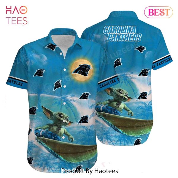 HOT TREND Carolina Panthers Footbal NFL Baby Yoda Hawaiian Shirt Styles Summer Gift For Men Women