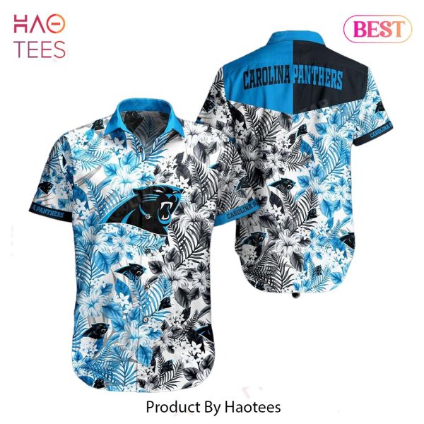 HOT TREND Carolina Panthers NFL Beach Shirt Graphic Floral Pattern Print This Summer Hawaiian Shirt