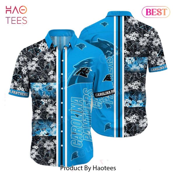 HOT TREND Carolina Panthers NFL Graphic Tropical Pattern Hawaiian Shirt 3D Printed Beach Shirt Summer Gift For Fans