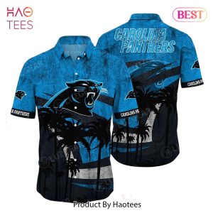 HOT TREND Carolina Panthers NFL Hawaii Shirt Graphic Tropical Pattern Short Sleeve Hot Summer