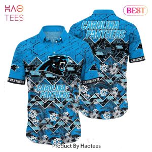 HOT TREND Carolina Panthers NFL Hawaiian Shirt Graphic Tropical Pattern 3D Printed Beach Shirt Summer Gift For Fan