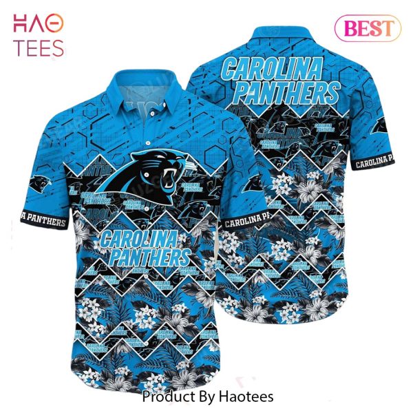 HOT TREND Carolina Panthers NFL Hawaiian Shirt Graphic Tropical Pattern 3D Printed Beach Shirt Summer Gift For Fan