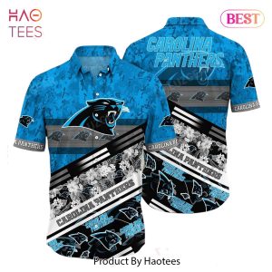 HOT TREND Carolina Panthers NFL Hawaiian Shirt Graphic Tropical Pattern 3D Printed Beach Shirt Summer Gift For Fans