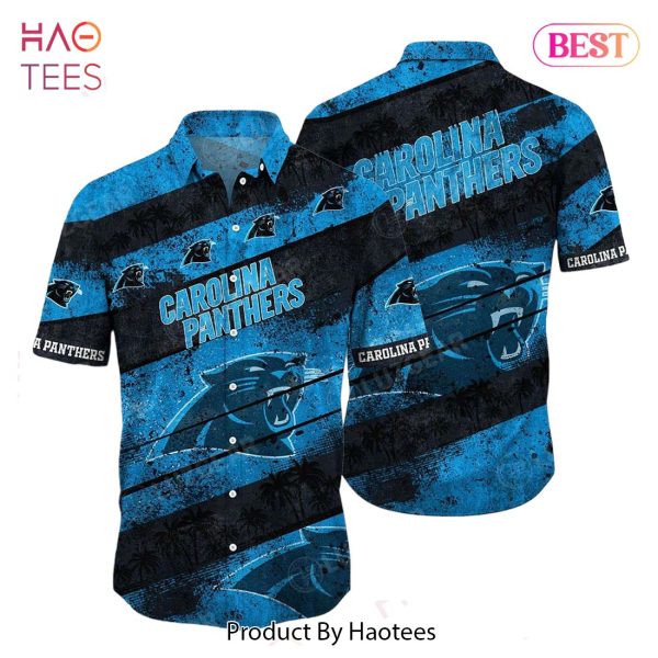 HOT TREND Carolina Panthers NFL Hawaiian Shirt Graphic Tropical Pattern Short Sleeve Summer For Fans