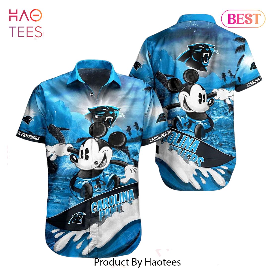 HOT TREND Carolina Panthers NFL Hawaiian Shirt Mickey Graphic 3D Printed Gift For Fans HOT TREND Carolina Panthers NFL Hawaiian Shirt Mickey Graphic 3D Printed Gift For Fans