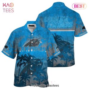 HOT TREND Carolina Panthers NFL Hawaiian Shirt Style Tropical Pattern Hot Trending Summer For Awesome Fans