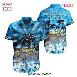 HOT TREND Carolina Panthers NFL Hawaiian Shirt Tropical Pattern Summer For NFL Football Fans