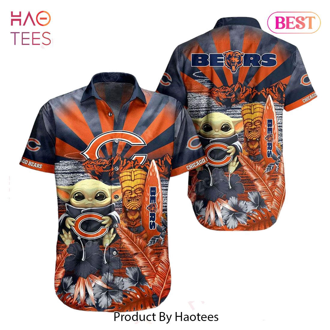 HOT TREND Chicago Bears NFL Baby Yoda Hawaiian Shirt Style Summer Trending For Men Women HOT TREND Chicago Bears NFL Baby Yoda Hawaiian Shirt Style Summer Trending For Men Women