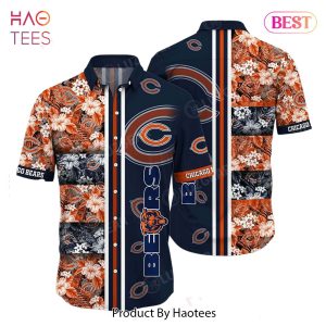 HOT TREND Chicago Bears NFL Graphic Tropical Pattern Hawaiian Shirt 3D Printed Beach Shirt Summer Gift For Fans