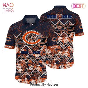 HOT TREND Chicago Bears NFL Hawaiian Shirt Graphic Tropical Pattern 3D Printed Beach Shirt Summer Gift For Fan