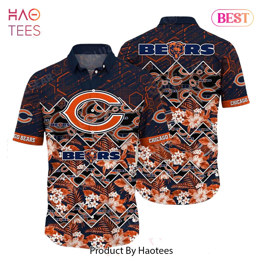 HOT TREND Chicago Bears NFL Hawaiian Shirt Graphic Tropical Pattern 3D Printed Beach Shirt Summer Gift For Fan HOT TREND Chicago Bears NFL Hawaiian Shirt Graphic Tropical Pattern 3D Printed Beach Shirt Summer Gift For Fan