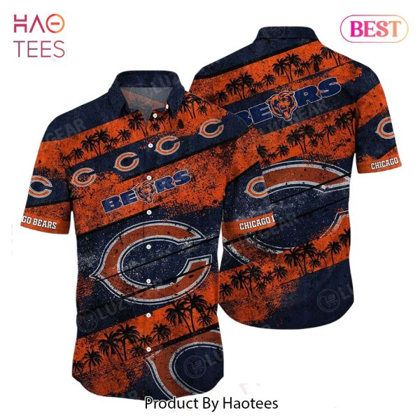 HOT TREND Chicago Bears NFL Hawaiian Shirt Graphic Tropical Pattern Short Sleeve Summer For Fans