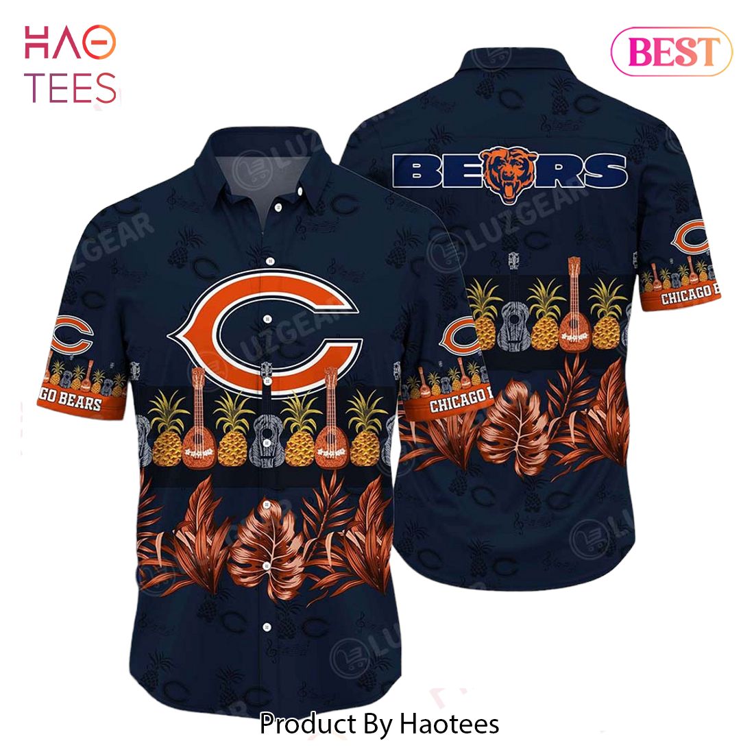 HOT TREND Chicago Bears NFL Hawaiian Shirt Tropical Pattern Graphic Trends Summer Gift For Fan NFL HOT TREND Chicago Bears NFL Hawaiian Shirt Tropical Pattern Graphic Trends Summer Gift For Fan NFL