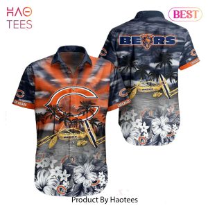 HOT TREND Chicago Bears NFL Hawaiian Shirt Tropical Pattern Summer For NFL Football Fans