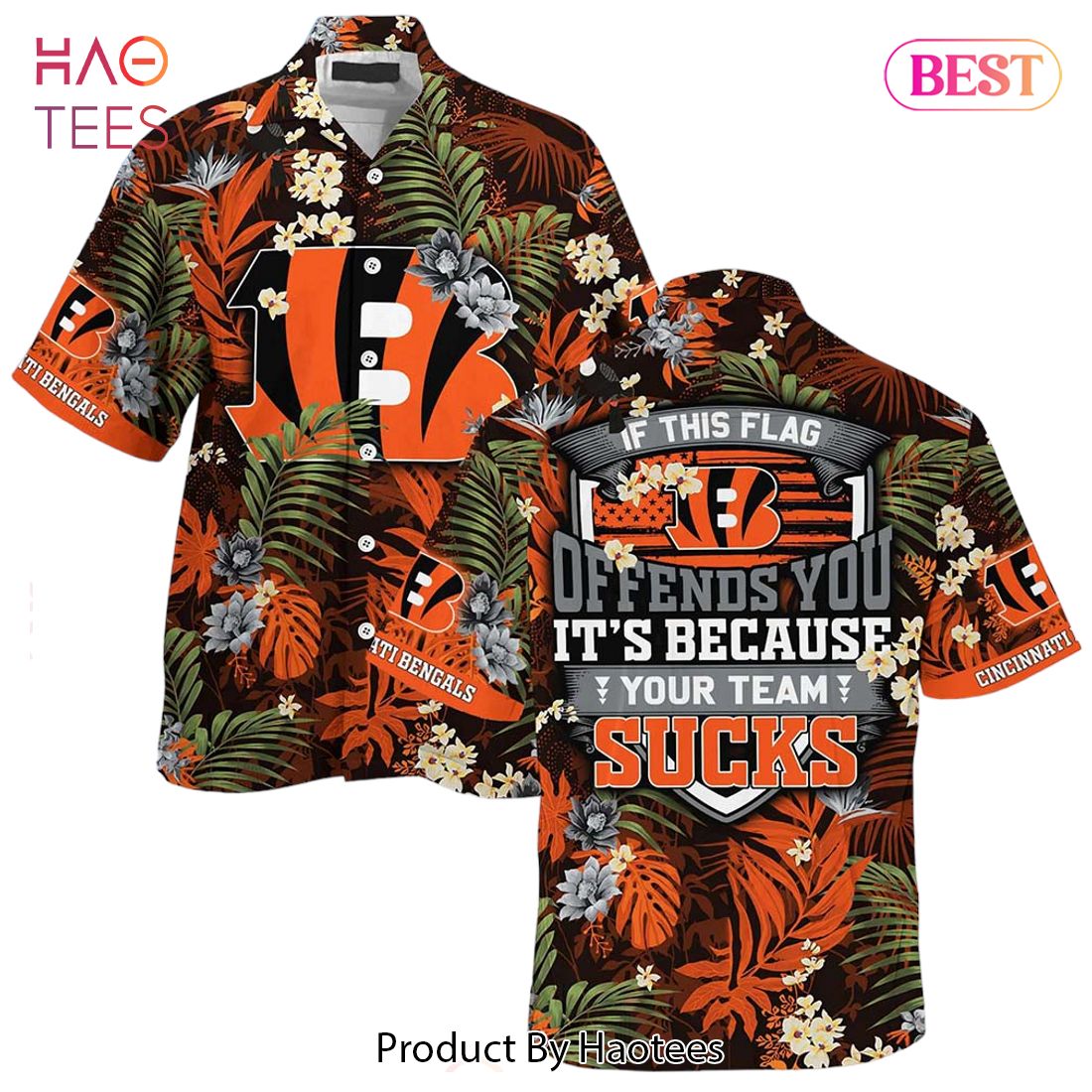 LIMITED] Cincinnati Bengals NFL-Summer Hawaiian Shirt And Shorts, With  Tropical Patterns For Fans