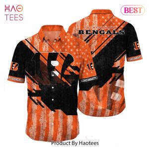 HOT TREND Cincinnati Bengals NFL Football Hawaiian Shirt Short American Flag Print This Summer Gift For Fans